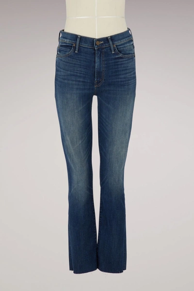 Shop Mother The Rascal High-waisted Straight-cut Jeans In Wgc