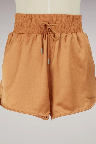 Shop Off-white Pajama Shorts In Orange
