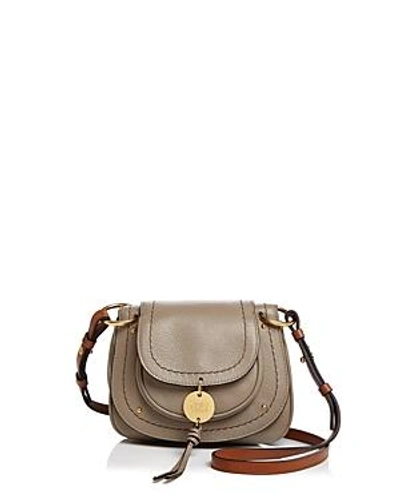 Shop See By Chloé See By Chloe Susie Mini Leather Crossbody In Motty Gray/gold