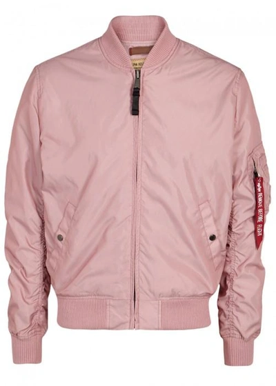 Shop Alpha Industries Ma1-tt Pink Shell Bomber Jacket
