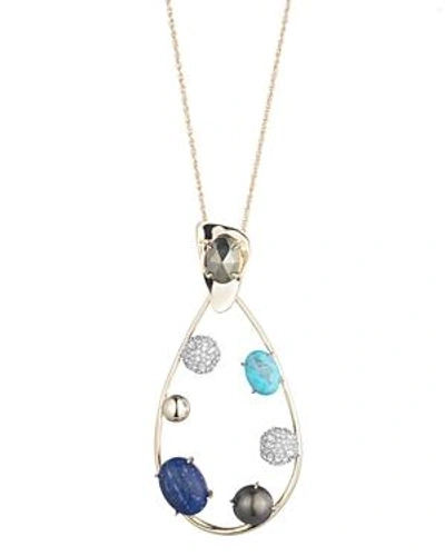 Shop Alexis Bittar Multi-stone Teardrop Pendant Necklace, 32