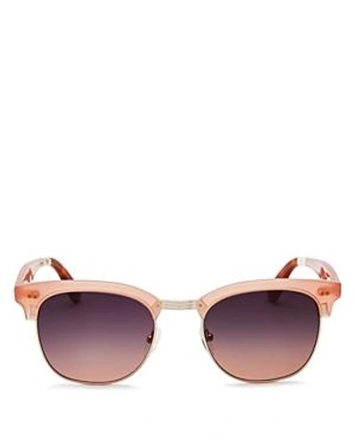 Shop Toms Women's Gavin Round Sunglasses, 50mm In Blush/navy/pink Gradient