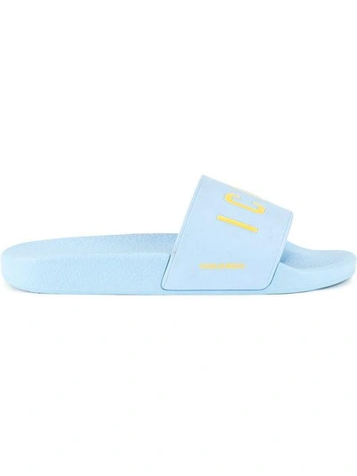 Shop Dsquared2 Icon Slides In Blue