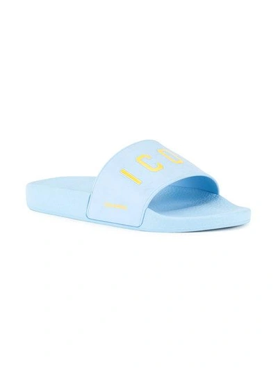 Shop Dsquared2 Icon Slides In Blue