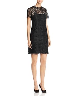 Michael Michael Kors Chain Embellished Lace Dress In Black | ModeSens