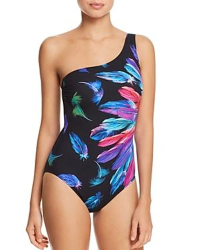 Shop Gottex One Shoulder One Piece Swimsuit In Multi
