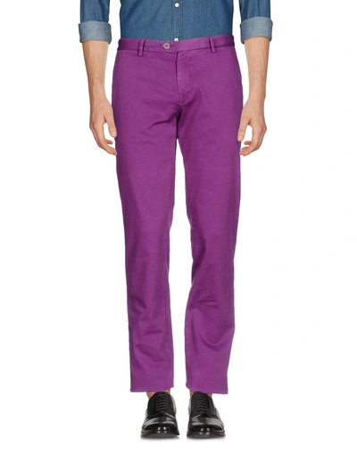 Shop Etro Casual Pants In Purple