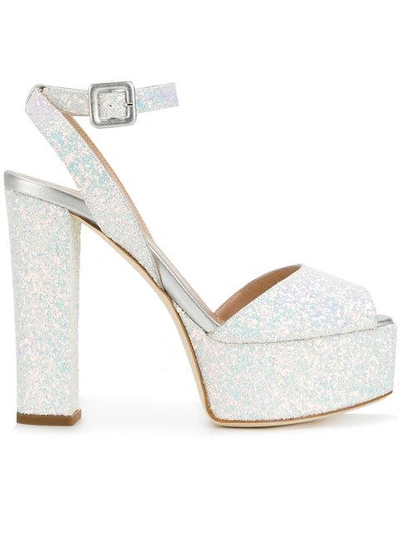 Shop Giuseppe Zanotti Betty Glitter Platform Sandals In Multicolour