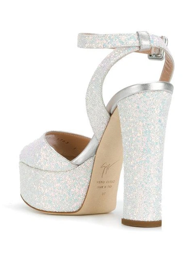 Shop Giuseppe Zanotti Betty Glitter Platform Sandals In Multicolour