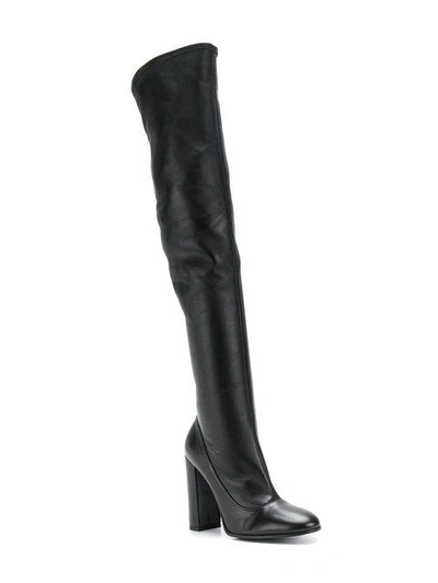 Shop Fabi Over The Knee Boots In Black