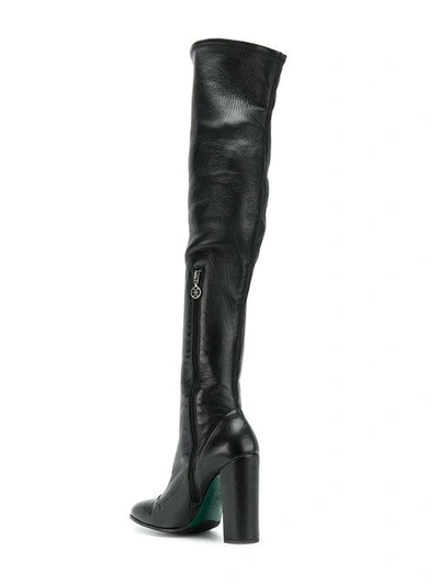 Shop Fabi Over The Knee Boots In Black