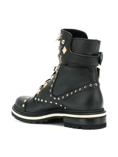 Shop Fabi Stud Embellished Boots - Black
