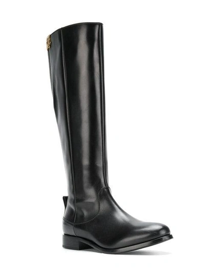 Shop Fabi Stiefel Aus Leder In Black