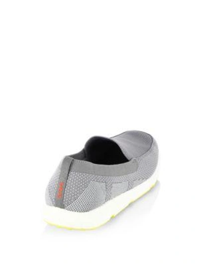 Shop Swims Breeze Leap Knit Slip-on Sneakers In Light Grey Yellow