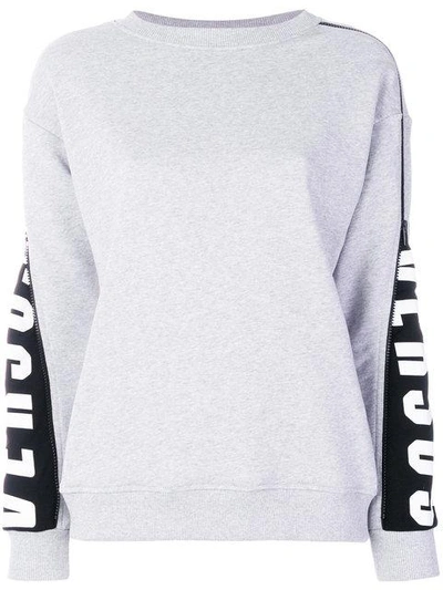 Shop Versus Zipped Sleeve Sweatshirt - Grey