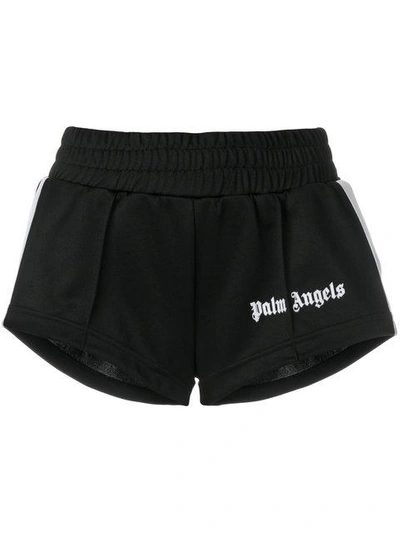 Shop Palm Angels Track Shorts - Black
