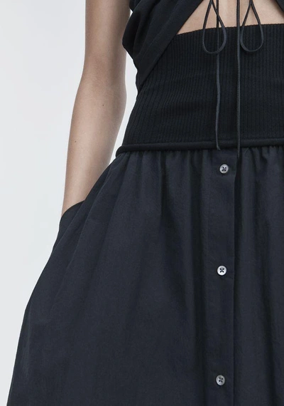 Shop Alexander Wang Washed Poplin Skirt In Black