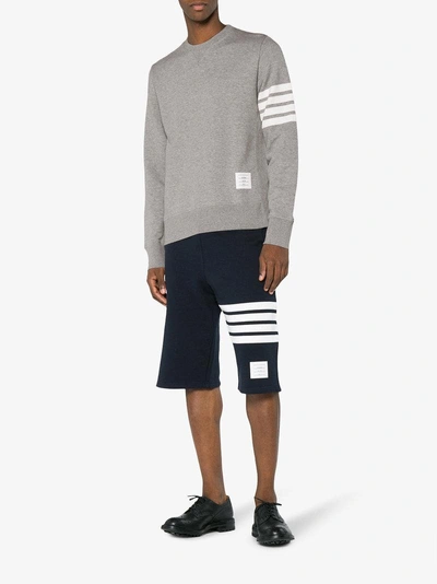 Thom Browne Classic Sweatshirt In Classic Loopback In Grey