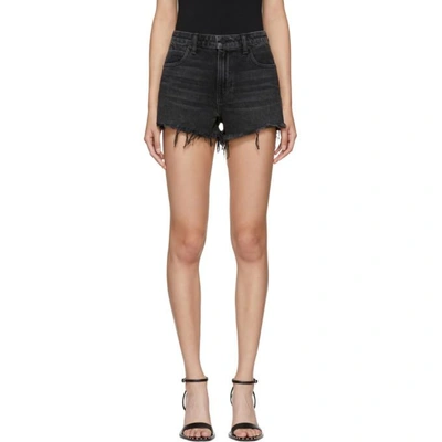 Shop Alexander Wang Grey Denim Bite Shorts