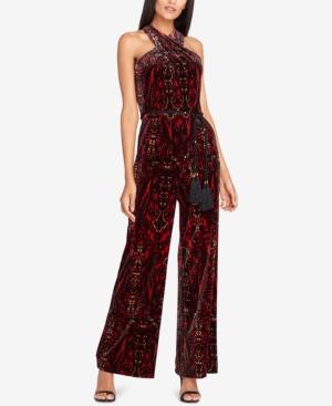 wine velvet jumpsuit