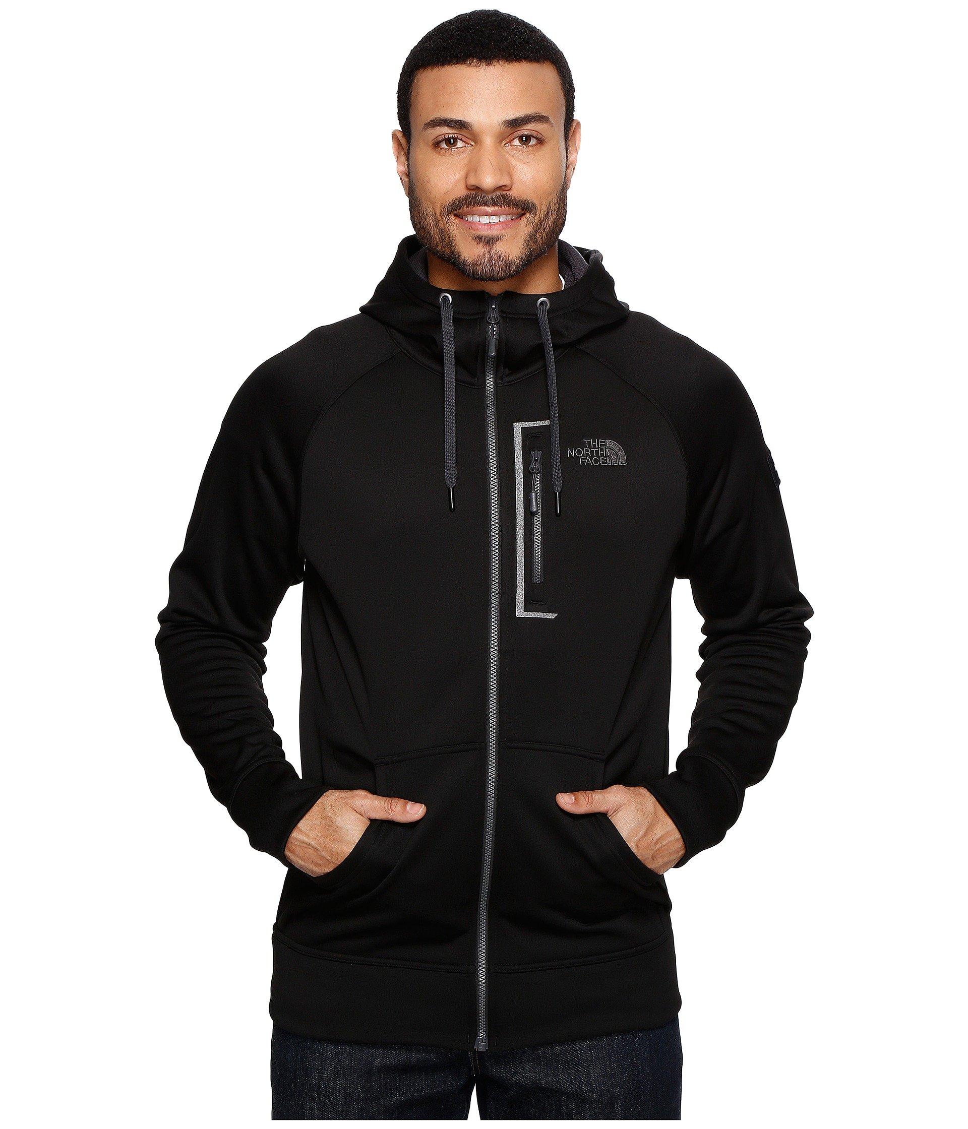 north face black zip hoodie