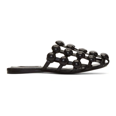 Shop Alexander Wang Black Amelia Slides