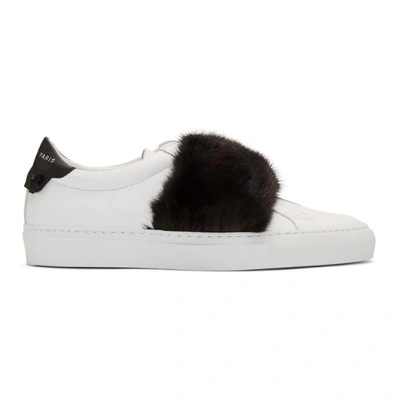 Shop Givenchy White & Black Mink Urban Knots Trainers In 116 Black