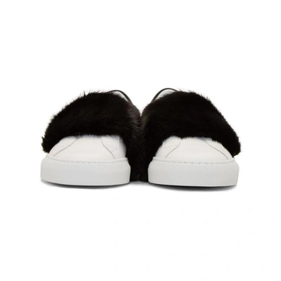 Shop Givenchy White & Black Mink Urban Knots Sneakers In 116 Black