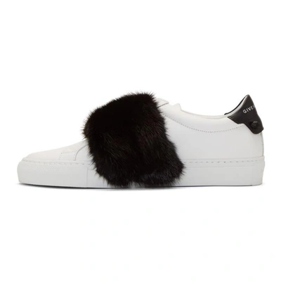 Shop Givenchy White & Black Mink Urban Knots Sneakers In 116 Black