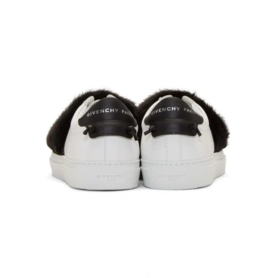 Shop Givenchy White & Black Mink Urban Knots Sneakers In 116 Black