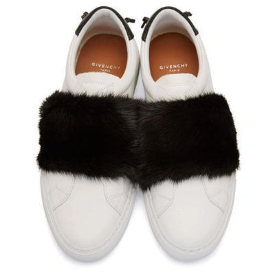 Shop Givenchy White & Black Mink Urban Knots Trainers In 116 Black