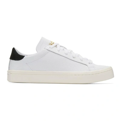 Adidas Originals White & Black Court Vantage Sneakers | ModeSens