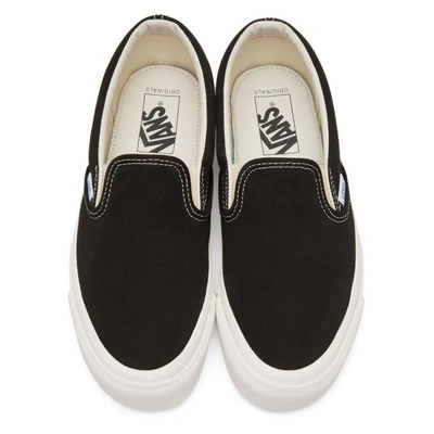 Shop Vans Black Og Classic Slip-on Sneakers In Blk