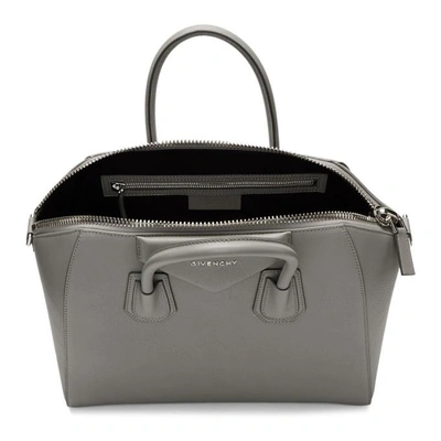 Shop Givenchy Grey Medium Antigona Bag In 051 Pe Grey
