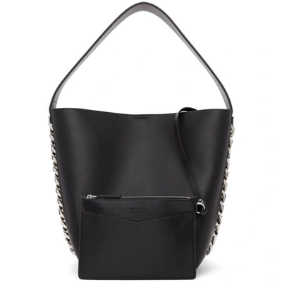 Shop Givenchy Black Infinity Bucket Bag In 001 Black