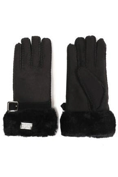 Shop Australia Luxe Collective Woman Shearling Gloves Black