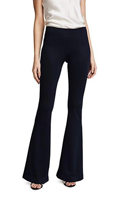Shop Galvan Jersey Flared Trousers In Midnight