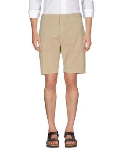 Shop Dondup Man Shorts & Bermuda Shorts Sand Size 31 Cotton, Elastane In Beige