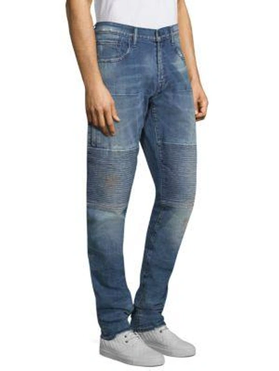 Shop Prps Whiskered Skinny Fit Jeans In Blue