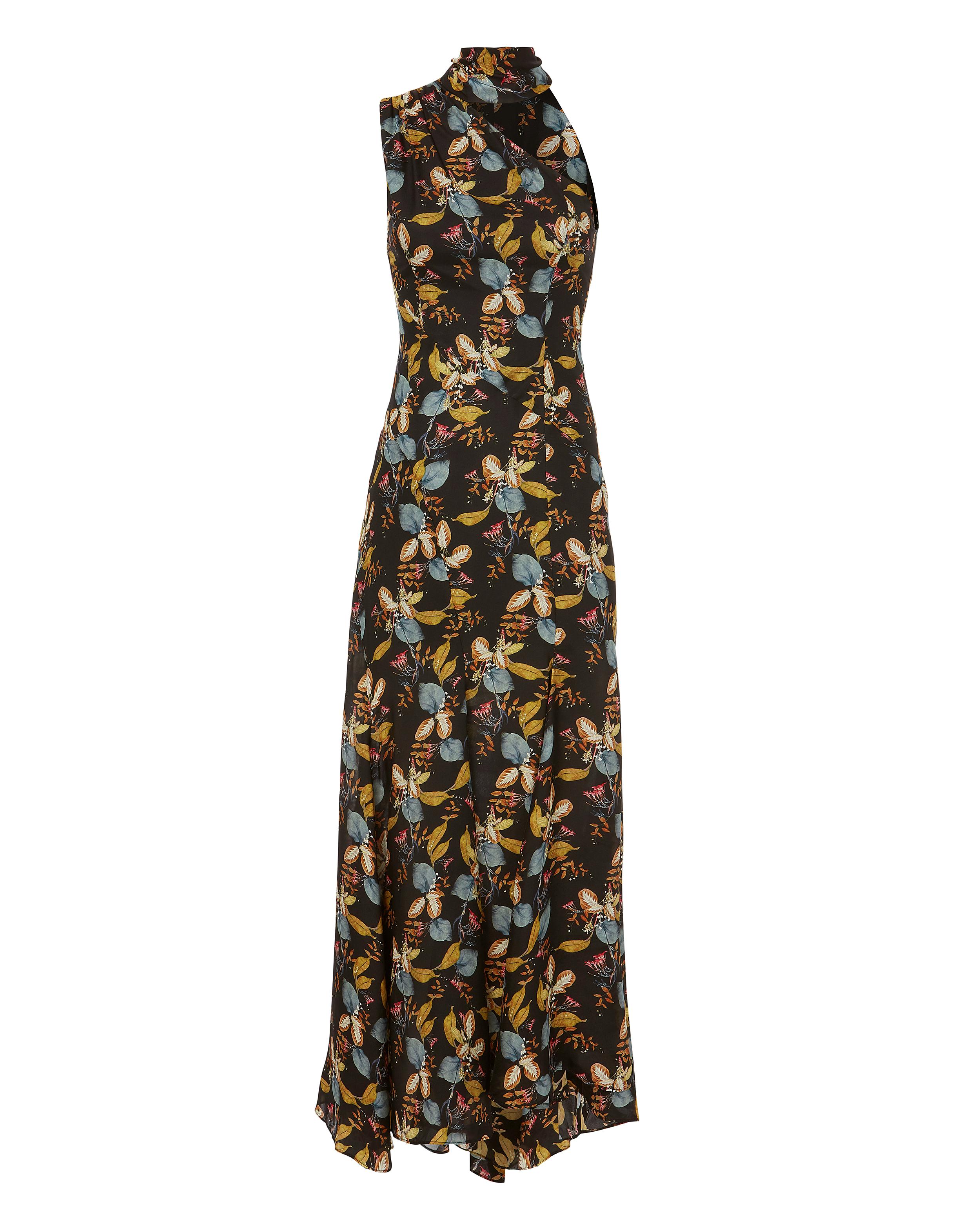 nicholas ava floral tie neck maxi