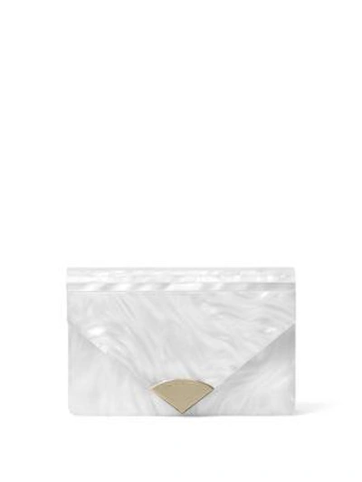Shop Michael Michael Kors Barbara Envelope Clutch In Optic White