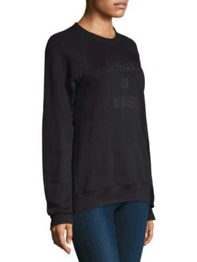 Shop Knowlita Cleveland Raglan Sleeve Sweatshirt In Black Black