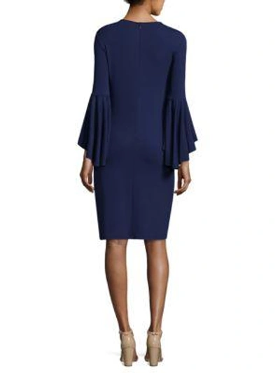 Shop Michael Kors Bell Sleeve Jersey Dress In Sapphire