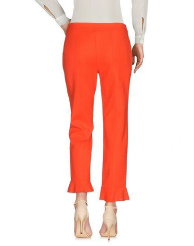 Shop Msgm Casual Pants In Red