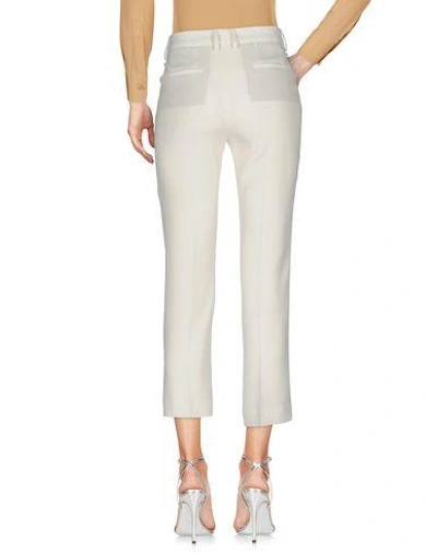 Shop Alberto Biani Cropped Pants & Culottes In Ivory