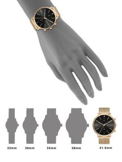 Shop Michael Kors Jaryn Stainless Steel Chronograph Bracelet Watch In Yellow Gold