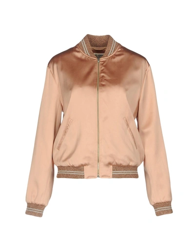 Shop Saint Laurent Bomber In Pink