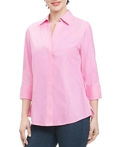 Shop Foxcroft Button-down Top In Pinktini