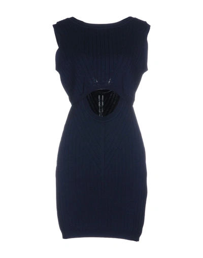 Shop Intropia Short Dress In Dark Blue
