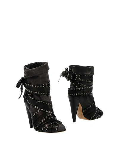 Shop Isabel Marant Ankle Boot In Steel Grey